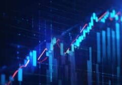 Caution: If a chart is going up with an arrow pointing upwards on a blue background, it's a stock market concept. Vector illustration of a candlestick graph with a rising line and upward-trending arrows. Detailed illustration, high resolution, professional photograph. The ultra-realistic color grading technique, studio lighting, award-winning photography. --ar 16:9 --v 6.1 Job ID: f68c541e-4c2c-4799-bcb9-a0819e00039e