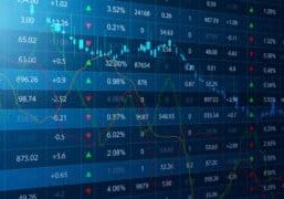 stock market, economic graph with diagrams, business and financial concepts and reports, abstract technology communication concept vector background